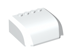 Windscreen 5 x 6 x 2 Curved Top Canopy with 4 Studs, White (61484 / 4518575 / 6210111)