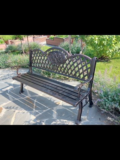 Скамья садовая из литого алюминия