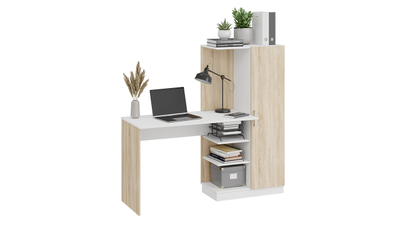 Стол компьютерный Бейсик Дуб Сонома/Белый