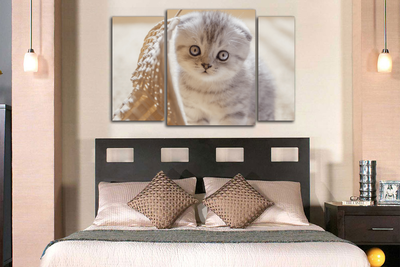 Модульная картина "Маленький в корзиночке"