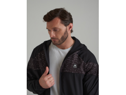 Черный спортивный костюм мужской,  15SKM-1584 , из плащевки