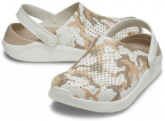 Crocs LiteRide Printed Camo Clog Бежевые