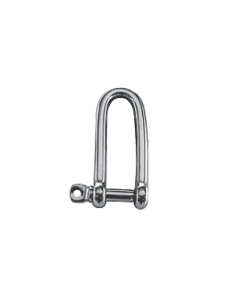 Скоба такелажная D-образная с пальцем Homer 001006 Ø6мм 42мм из нержавеющей стали AISI316, 2 штуки