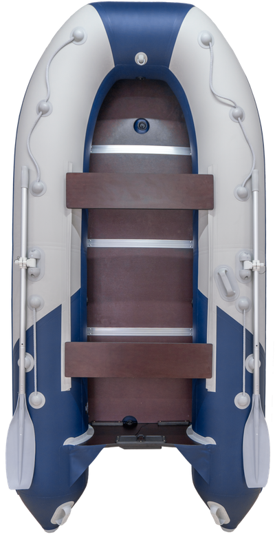 Моторная лодка Ривьера Компакт 3200 СК комби светло-серый/синий