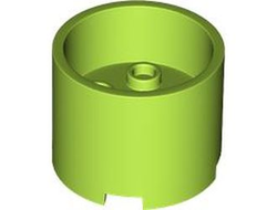 Brick, Round 3 x 3 x 2 with Recessed Center and Axle Hole, Lime (73111 / 6399755)