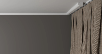 Потолочный плинтус DECOR-DIZAYN DD02, из дюрополимера, под покраску, ударопрочный, 2 метра