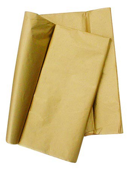 Бумага тишью в листах (10шт., золото), 50*66см