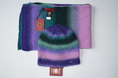 Вязаный итальянский шарф и шапка