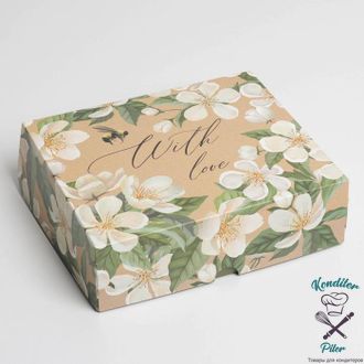 Коробка для кондитерских изделий With love , 17 × 20 × 6 см