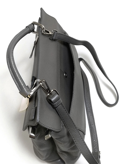 (АРТИКУЛ: 10051/1/5) СУМКА ЖЕНСКАЯ СРЕДНЕГО РАЗМЕРА, НАТУРАЛЬНАЯ КОЖА, ЧЕРНАЯ, ДВА ОТДЕЛЕНИЯ, С ПЛЕЧЕВЫМ РЕМНЕМ