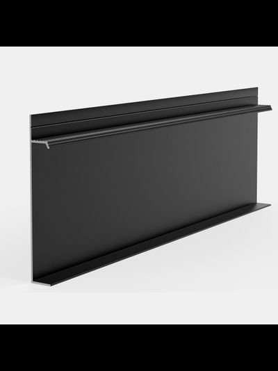 Плинтус скрытого монтажа PRO DESIGN Universal 235 черный Муар RAL 9005