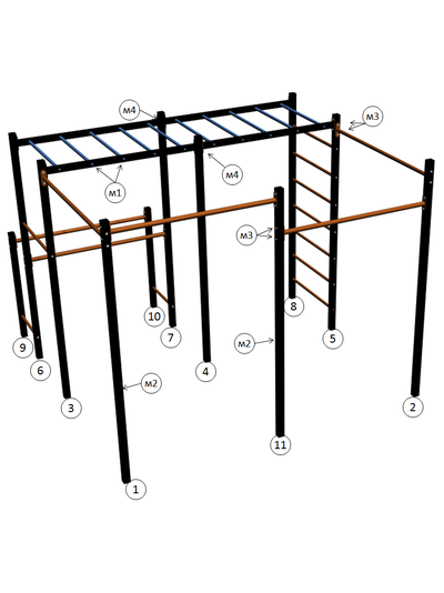 Спортивная площадка Workout W13.120