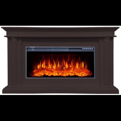 Линейный электрокамин Элеганс темный дуб с очагом FreeSpace 40 LED FX QZ
