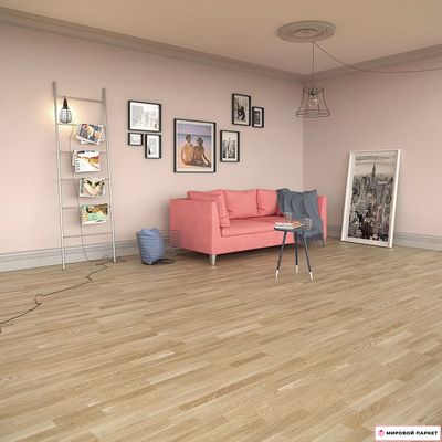 Паркетная доска Baltic Wood Jeans Дуб Классик Кашмир &amp; Кашмир 148 мм 3-х полосная без фаски лак замок 2G толщина 13.3 мм 3.587 м2