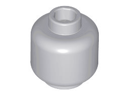Minifigure, Head Plain - Hollow Stud, Light Bluish Gray (3626c / 4211585)