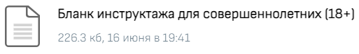 Инструктаж для взрослых в лазертаге в виде файла скачать для заполнения офлайн