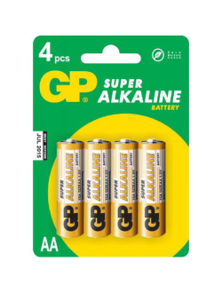 Батарейка AA щелочная GP Super Alkaline LR6 в блистере 4шт