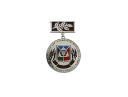Медаль из серебра 925 пробы с эмалью