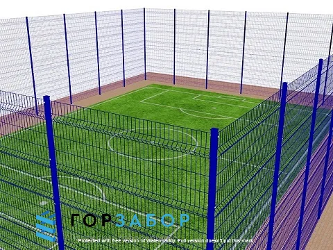 Спортивный забор из 3Д секций