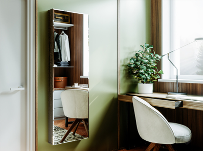 Смарт гладильная доска купе с зеркалом