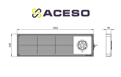Визуально-акустическое табло с разрешением 32х96, Встроенная акустическая система 1х10 Вт ПДУ, датчи