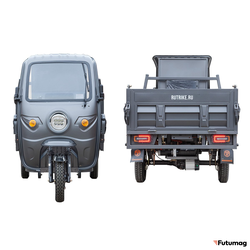 Грузовой электротрицикл Rutrike D5 1700 КАБИНА серый
