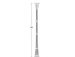 Светильник садово-парковый  серии Tokio2-1 (172см)