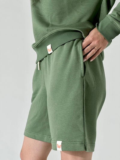 ШОРТЫ УНИСЕКС "ПРИЯТНО" ОЛИВА