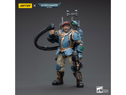Имперская гвардия - Отпрыски Темпестус - связист (Warhammer 40k) - КОЛЛЕКЦИОННАЯ ФИГУРКА 1/18 Astra Militarum Tempestus Scions Command Squad Vox Operator (JT5147) - JOYTOY