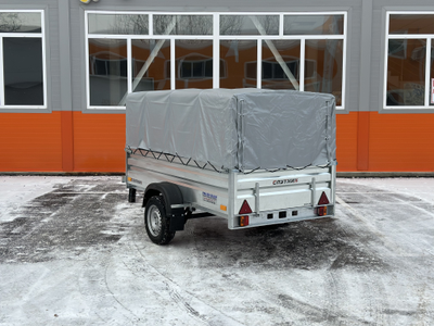 Прицеп «Спутник PRO» (2155x1300x480) увеличенный борт, оцинкованная рама, с силовым подрамником