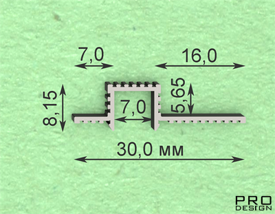 Декоративная рейка Pro Design 615 Черный анодированный