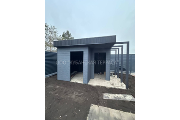 Хозяйственный блок из ДПК