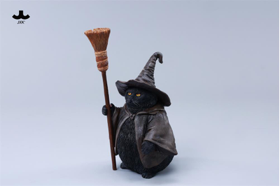 Котик-волшебник (черный) - Коллекционная фигурка 1/6 Wizard Cat (JXK-CS02C) - JXK