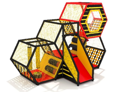 Детский игровой лабиринт «Соты» 3,45×1,8×2,3м.