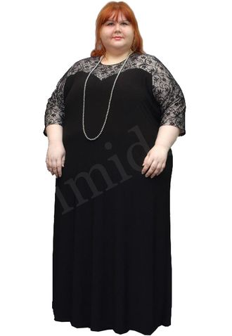 Изысканное нарядное платье БОЛЬШОГО размера Арт. 2275 (Цвет черный) Размеры 58-84