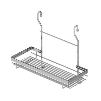 Полка для рейлинга Starax S-4004-C (350х165х310 мм), хром