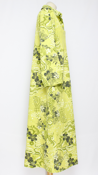 Платье - рубашка "Карманы в пайетках" лимон р.46-52
