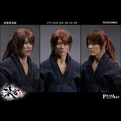 ПРЕДЗАКАЗ - Бродяга Кэнсин (в черном) - КОЛЛЕКЦИОННАЯ ФИГУРКА 1/6 scale Roku black version (PA2403A) - PEAKART STUDIO ?ЦЕНА: 38900 РУБ.?