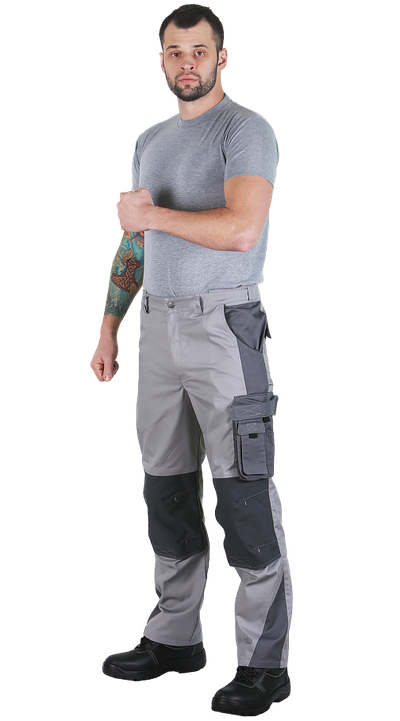 Брюки 2020-ТОМБОЙ®, цв. светло-серый/серый