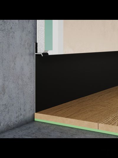 Плинтус скрытого монтажа PRO DESIGN черный RAL 9005