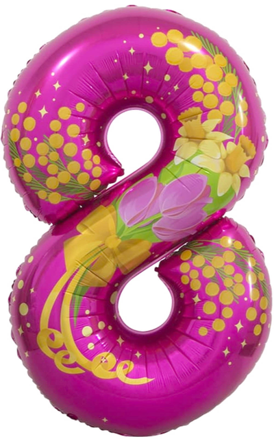 Цифра, 8, Весенние цветы