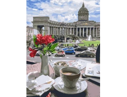 Картина по номерам &quot;Завтрак в Санкт-Петербурге&quot; (40х50см.)