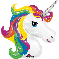 Воздушный шар фольгированный "Единорог радужный"