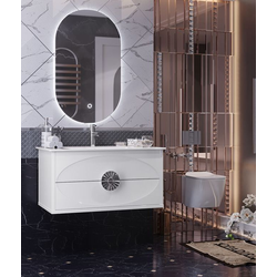 Мебель для ванной Opadiris Ибица 90, подвесная белый/хром