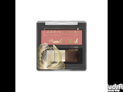 ART VISAGE Компактные румяна "POWDER BLUSH" с кисточкой | Арт Визаж. Тон 301 peach