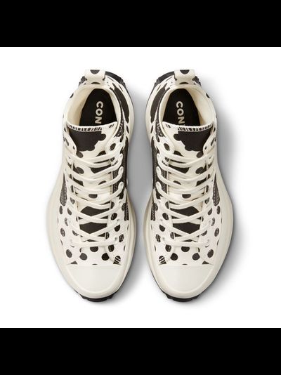 Кеды Converse Run Star Hike Platform Polka Dots Черно-Белые высокие