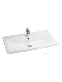 Раковина встраиваемая Cersanit COMO 40 50 60 70 80 100 см белая с отверстием