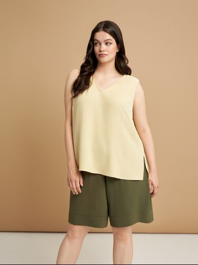 Базовый топ из искуственного шелка