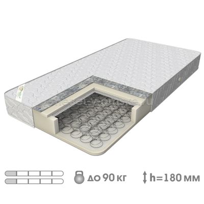 ВК869 Матрас "Комфорт-Люкс" (БЗП Боннель, спанбонд, ППУ, полотно иглопробивное, жаккард)