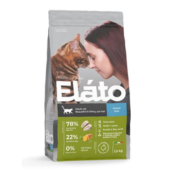 Elato (Элато) корм для кошек с рыбой для красивой шерсти 1,5 кг